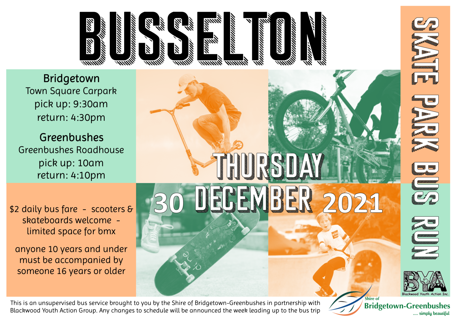 Skate Park Bus Run - Busselton 30 Dec