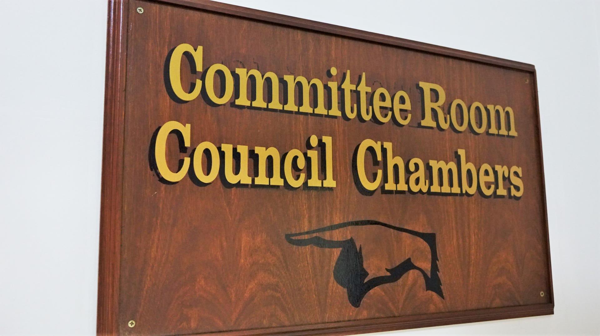 Committee Room & Council Chambers Sign
