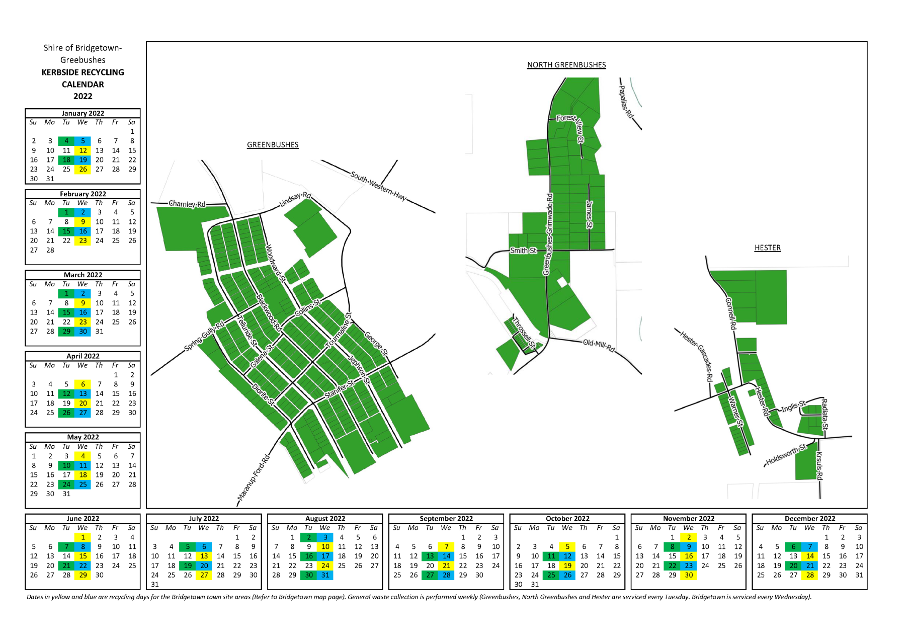 Recycling Map Greenbushes