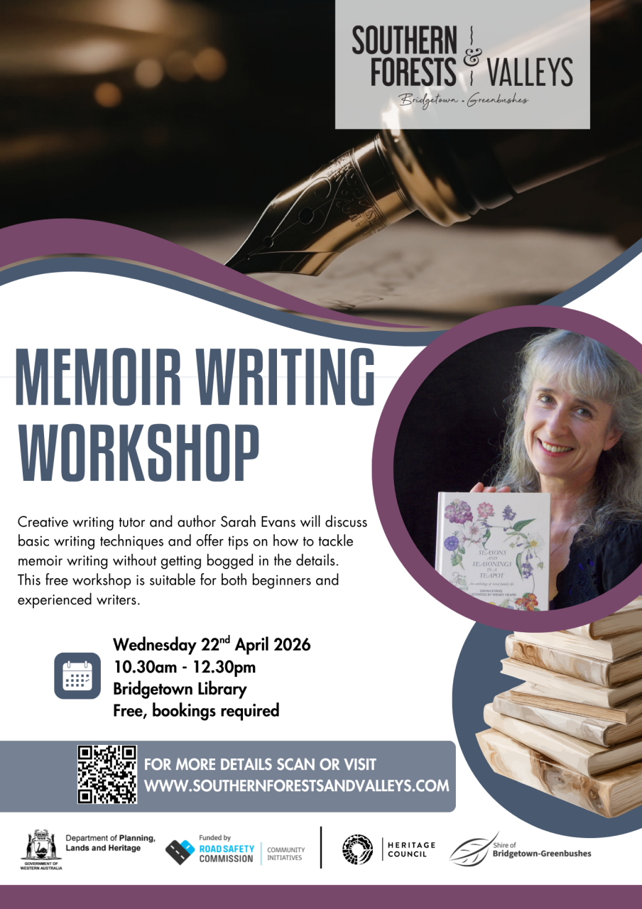 Southern Forests and Valleys Heritage Festival - Memoir Writing Workshop