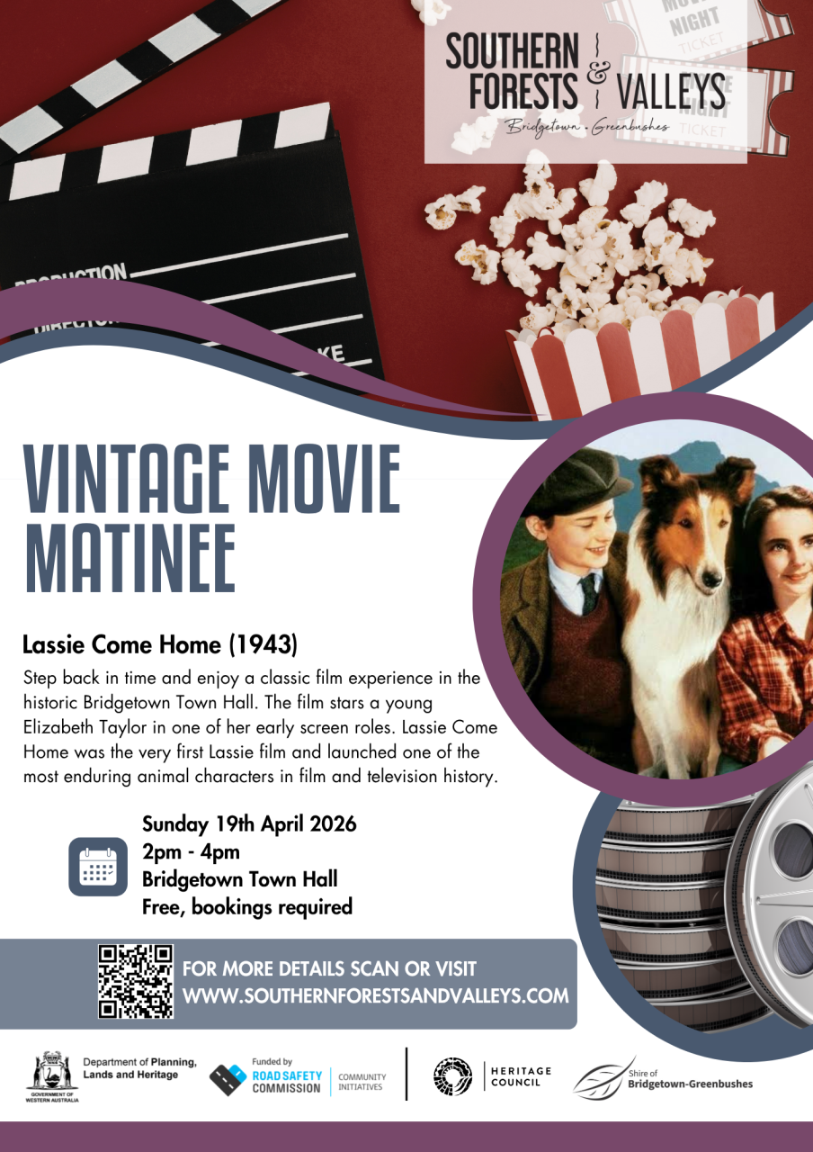 Southern Forests and Valleys Heritage Festival - Vintage Movie Matinee