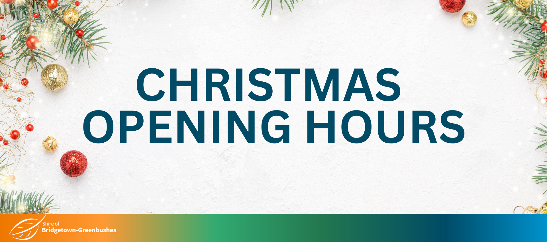 Christmas Opening Hours